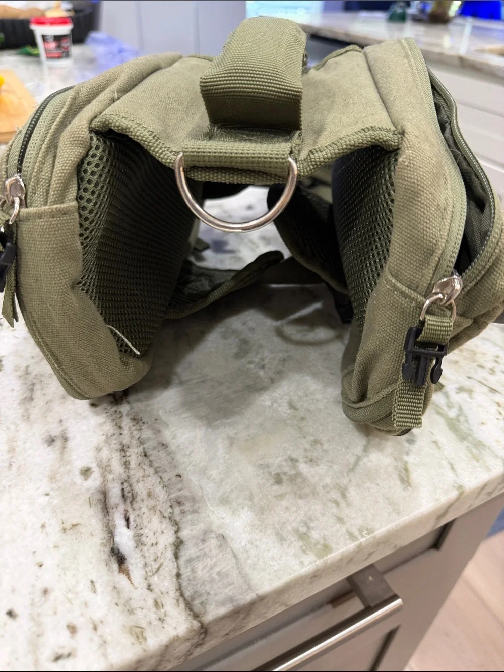 Pet Ami Deluxe harness saddle bag backpack for pets MedLarge